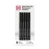 TRU RED ™ Pen Permanent Markers, Ultra Fine Tip, Black, 5/Pack (TR54525) Sale