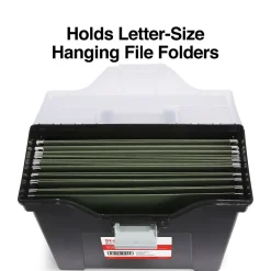 TRU RED ™ Slim Portable File Tote, Letter Size, Black, 5/Carton (TR58297CT) Clearance