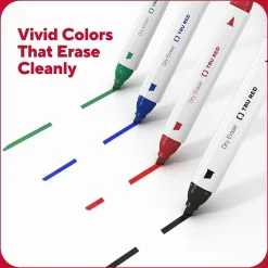 TRU RED ™ Tank Dry Erase Markers, Twin Tip, Assorted, 4/Pack (TR61439/TR57838) New