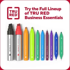 TRU RED ™ Tank Permanent Markers, Chisel Tip, Black, 5/Pack (TR54523) Hot