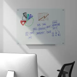 Online ™ Tempered Glass Dry Erase Board, Frosted, 4' x 3' (TR61199) Dry Erase