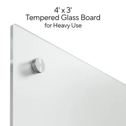 Online ™ Tempered Glass Dry Erase Board, Frosted, 4' x 3' (TR61199) Dry Erase