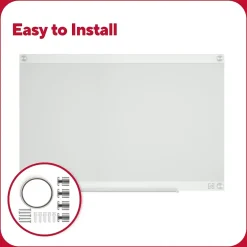 Clearance ™ Templated Magnetic Glass Dry-Erase Whiteboard, 3' x 2' (TR62139) Dry Erase