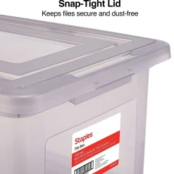 TRU RED ™ Weather-Resistant File Box, Letter/Legal, Frost Gray, 4/Carton (TR57623CT) Discount