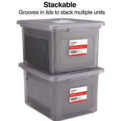 TRU RED ™ Weather-Resistant File Box, Letter/Legal, Frost Gray, 4/Carton (TR57623CT) Discount