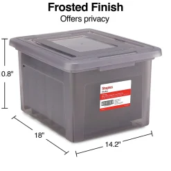 TRU RED ™ Weather-Resistant File Box, Letter/Legal, Frost Gray, 4/Carton (TR57623CT) Discount