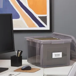 TRU RED ™ Weather-Resistant File Box, Letter/Legal, Frost Gray, 4/Carton (TR57623CT) Discount