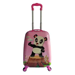 TUCCI 11" Hardside Carry-On Suitcase, 3-Wheeled Spinner, TSA Checkpoint Friendly, Pink (T0501-PeppyPand)