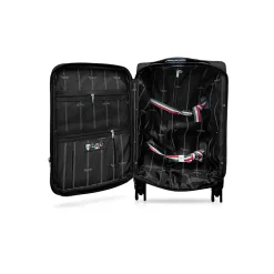 TUCCI Hardside Carry-On Suitcase, 4-Wheeled Spinner, TSA Checkpoint Friendly (T0473-20in-BLK)