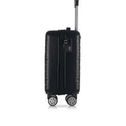 TUCCI Hardside Carry-On Suitcase, 4-Wheeled Spinner, TSA Checkpoint Friendly (T0476-17in-BLK)