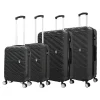 TUCCI Hardside Spinner Carry-On Luggage Set, TSA Checkpoint Friendly (T0533-04PC-BLK)