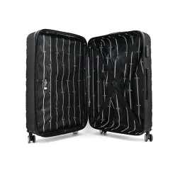 TUCCI Hardside Spinner Carry-On Luggage Set, TSA Checkpoint Friendly (T0533-04PC-BLK)