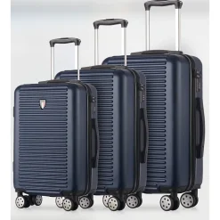 TUCCI Hardside Spinner Carry-On Luggage Set, TSA Checkpoint Friendly (T0280-03PC-BLU)