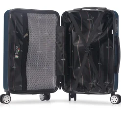 TUCCI Hardside Spinner Carry-On Luggage Set, TSA Checkpoint Friendly (T0280-03PC-BLU)