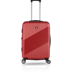 TUCCI Hardside Spinner Carry-On Luggage Set, TSA Checkpoint Friendly, Burgundy (T0269-03PC-BGDY)