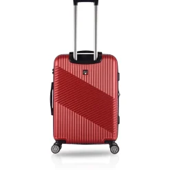 TUCCI Hardside Spinner Carry-On Luggage Set, TSA Checkpoint Friendly, Burgundy (T0269-03PC-BGDY)