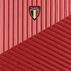 TUCCI Hardside Spinner Carry-On Luggage Set, TSA Checkpoint Friendly, Burgundy (T0269-03PC-BGDY)