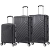 TUCCI Hardside Spinner Carry-On Luggage Set, TSA Checkpoint Friendly (S0567-03PC-BLK)