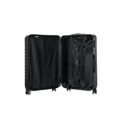 TUCCI Hardside Spinner Carry-On Luggage Set, TSA Checkpoint Friendly (S0567-03PC-BLK)