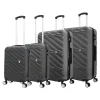 TUCCI Hardside Spinner Carry-On Luggage Set, TSA Checkpoint Friendly, Charcoal (T0533-04PC-CHL)