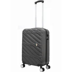 TUCCI Hardside Spinner Carry-On Luggage Set, TSA Checkpoint Friendly, Charcoal (T0533-04PC-CHL)