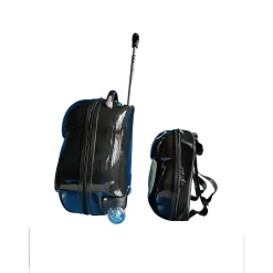 TUCCI Penguin 2-Piece Hardside Carry-On Luggage Set with Wheels, TSA Checkpoint Friendly, Black (T0378-Penguin)