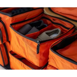 TUCCI 3-Piece Fabric Packing Cube Set, Water Resistant, Burnt Orange (T0553-BRTO)