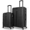 TUCCI 2-Piece Hardside Spinner Luggage Set, TSA Checkpoint Friendly, Black (S0536-02PC-BLK)