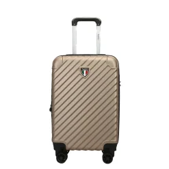 TUCCI 2-Piece Hardside Spinner Carry-On Luggage Set, TSA Checkpoint Friendly, Champagne (T0293-02PC-CHAM)