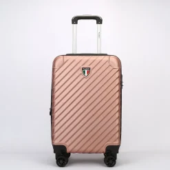 TUCCI 2-Piece Hardside Spinner Carry-On Luggage Set, TSA Checkpoint Friendly, Rose Gold (T0293-02PC-RGD)
