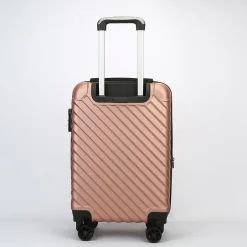 TUCCI 2-Piece Hardside Spinner Carry-On Luggage Set, TSA Checkpoint Friendly, Rose Gold (T0293-02PC-RGD)