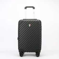 TUCCI 2-Piece Hardside Spinner Carry-On Luggage Set, TSA Checkpoint Friendly (T0293-02PC-BLK)