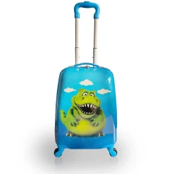 TUCCI RexDino Hardside Carry-On Suitcase, 4-Wheeled Spinner, TSA Checkpoint Friendly, Blue (T0496-RexDino)