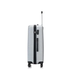 TUCCI VOYAGE Vertice Hardside Spinner Luggage Set, TSA Checkpoint Friendly, (V0001-02PC-SLV)