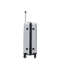 TUCCI VOYAGE Vertice Hardside Spinner Luggage Set, TSA Checkpoint Friendly, (V0001-02PC-SLV)