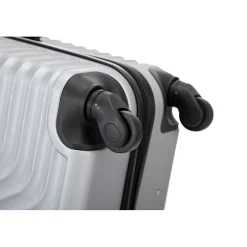 TUCCI VOYAGE Vertice Hardside Spinner Luggage Set, TSA Checkpoint Friendly, (V0001-02PC-SLV)