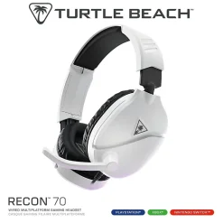 Turtle Beach Recon 70 Gaming Headset for PS5, PS4, Xbox Series X|S, Xbox One, Nintendo Switch and PC, White (TBS-3001-15)* Gaming Headsets