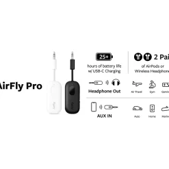 Twelve South AirFly Pro Wireless Bluetooth Transmitter, 3.5mm (12-1911)* Gaming Headsets