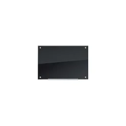Black Glass Dry Erase Board, Frameless, 35" x 23" (170U00-01) Dry Erase