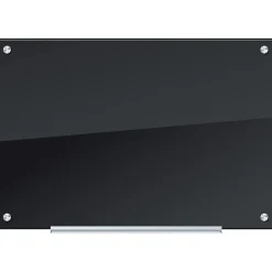 Black Glass Dry Erase Board, Frameless, 35" x 23" (170U00-01) Dry Erase