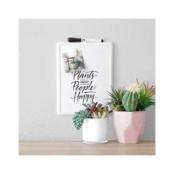 Best Contempo Dry-Erase Whiteboard, Plastic Frame, 0.71' x 0.92' (251U00-04) Dry Erase