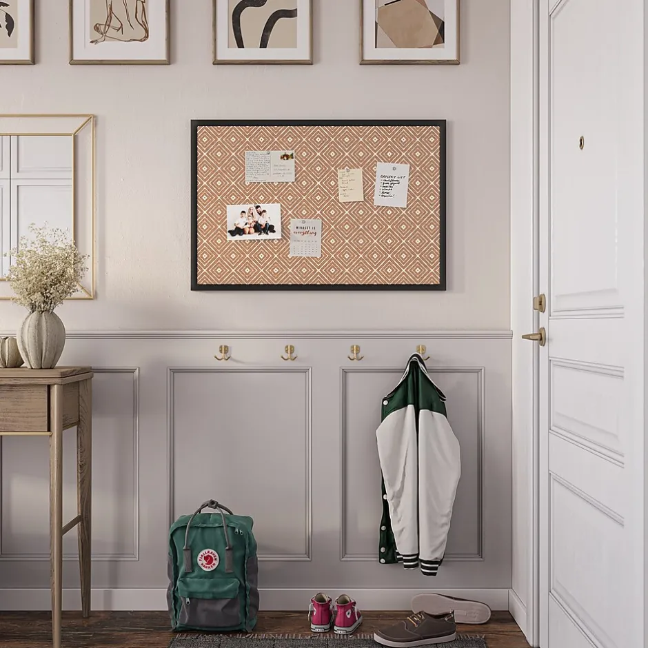 Outlet Fashion Cork Bulletin Board, Black Frame, 3' x 2' (2884U00-01) Bulletin