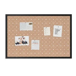 Outlet Fashion Cork Bulletin Board, Black Frame, 3' x 2' (2884U00-01) Bulletin