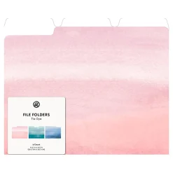 U Brands File Folders, 1/3-Cut Tab, Letter Size, Assorted Tie Dye, 9/Pack (5437U06-24) Best