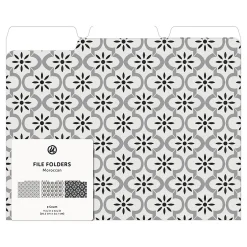 U Brands File Folders, 1/3-Cut Tab, Letter Size, Assorted Moroccan, 9/Pack (5436U06-24) Clearance