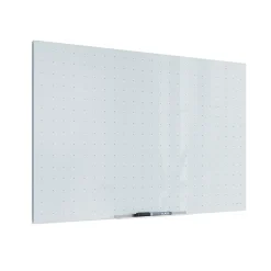 Hot Floating Glass Ghost Grid Dry Erase Board, Frameless, 3' x 2' (2798U00-01) Dry Erase