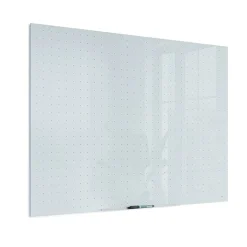 Best Floating Glass Ghost Grid Dry Erase Board, Frameless, 4' x 3' (2799U00-01) Dry Erase