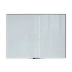 Outlet Glass Dry-Erase Whiteboard, Aluminum Frame, 4' x 3' (2826U00-01) Dry Erase