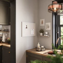 Best Linen Bulletin Board, 23" x 17", White Décor Frame Bulletin