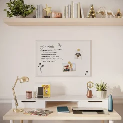 Outlet Magnetic Dry Erase Whiteboard, White Decor Frame, 30" x 20" (2071U00-01) Dry Erase